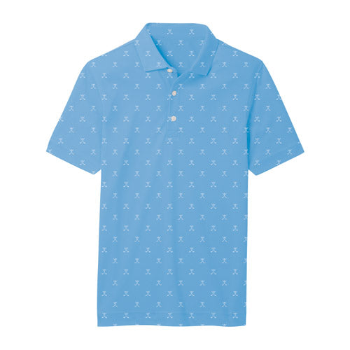 FootJoy Junior Golf Print Polo - Light Blue