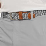 FootJoy Braided Belt - Gravel/Grey/White