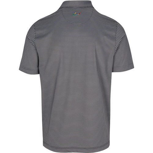 Greg Norman Freedom Micro Pique Classic Stripe - Black