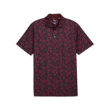Puma Cloudspun Carmela Floral Polo - Deep Navy/Ruby Shimmer