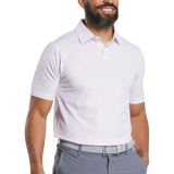 Bounce Print Pique - White/Hibiscus