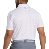 Bounce Print Pique - White/Hibiscus