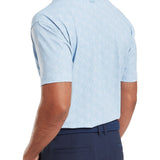 Speckle Print Lisle - Blue Jay/White