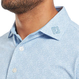 Speckle Print Lisle - Blue Jay/White