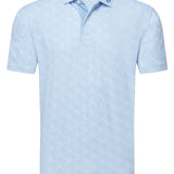 Speckle Print Lisle - Blue Jay/White