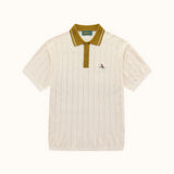 Kooka Knit Polo - Cream / Mustard