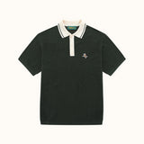Kooka Knit Polo - Pine / Cream