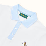 Womens Kooka Polo - White / Sky
