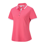 Stretch Pique Solid Shirt w/Trim - Pink