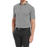 Lisle Micro Feeder Stripe - Black/Grey