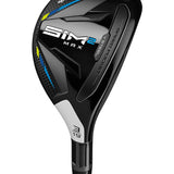 Golf club head with 'TaylorMade SIM 2 MAX' branding on a white background
