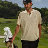Kooka Loom Knit Polo - Oat / Cream