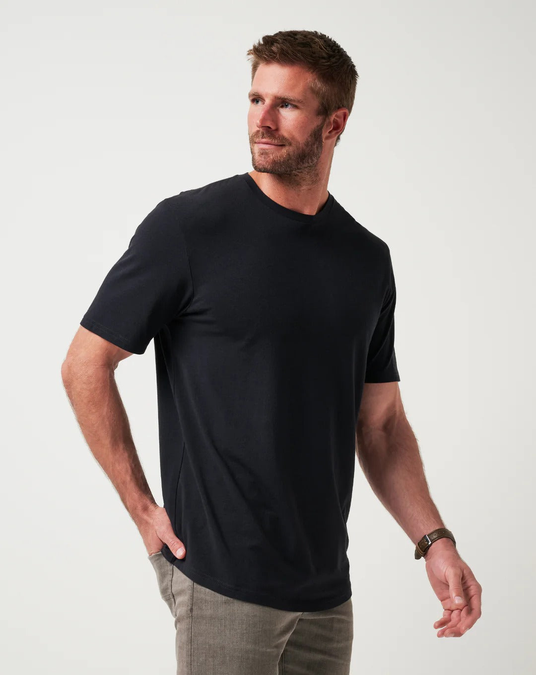 Cloud Crew Tee - Black – Power Golf Australia