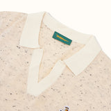 Kooka Loom Knit Polo - Oat / Cream