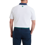 Star Geo Trim Pique - White