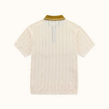 Kooka Knit Polo - Cream / Mustard