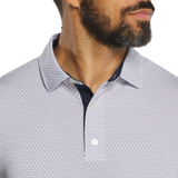Deco Diamond Print - White/Navy