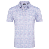 Tweed Print - White/High Tide
