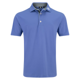 Stretch Pique Solid w/Gingham Trim  - Vivid Violet