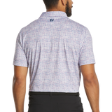 Tweed Print - White/High Tide