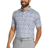 Tweed Print - White/Navy