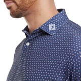 Bounce Print Pique - Dark Denim