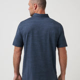 Travis Mathew 'The Heater' Men's Golf Polo - Vintage Indigo/Black