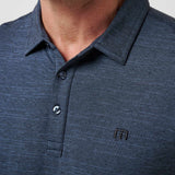 Travis Mathew 'The Heater' Men's Golf Polo - Vintage Indigo/Black