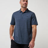Travis Mathew 'The Heater' Men's Golf Polo - Vintage Indigo/Black