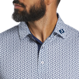 Citrus Print Lisle - Grey/Navy