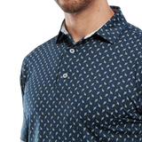 Flower Bud Lisle - Navy