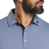 Solid Pique w/Trim - Flint/Black