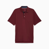 Puma MATTR Brigade Men's Golf Polo - Ruby Shimmer/Deep Navy
