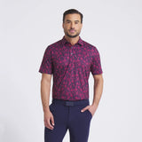 Puma Cloudspun Carmela Floral Polo - Deep Navy/Ruby Shimmer