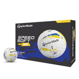 SpeedSoft Ink Golf Balls 1 Doz - Yellow/Blue