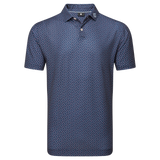 Bounce Print Pique - Dark Denim