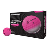 TaylorMade SpeedSoft 2025 Golf Balls 1 Doz - Hi-Vis Pink