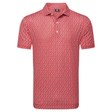 Floral Sketch Lisle - White/Hibiscus