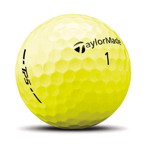 TaylorMade TP5 Golf Balls 1 Doz - Hi Vis Yellow