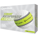 TaylorMade Tour Response Stripe Balls 1 Doz - White/Yellow