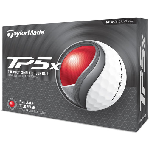 TaylorMade TP5x Golf Balls 1 Doz - White