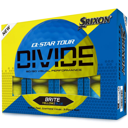 Srixon Q Star Tour Divide 1 Doz - Yellow/Blue