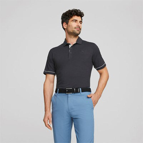 Load image into Gallery viewer, PUMA Cloudspun Haystack Men&#39;s Polo Shirt - Black/Heather
