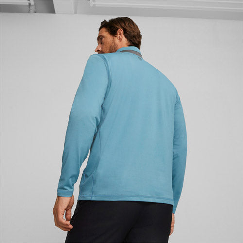 PUMA Lightweight Â¼ Zip Pullover - Bold Blue/Slate Sky