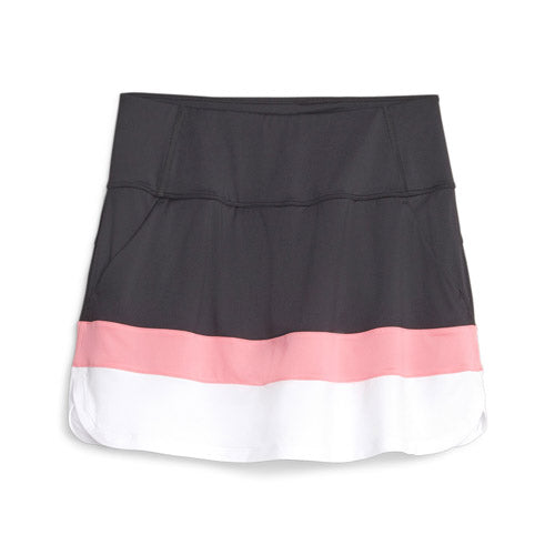 PUMA Women's PWRMESH Colourblock Skirt - Black/Starwberry