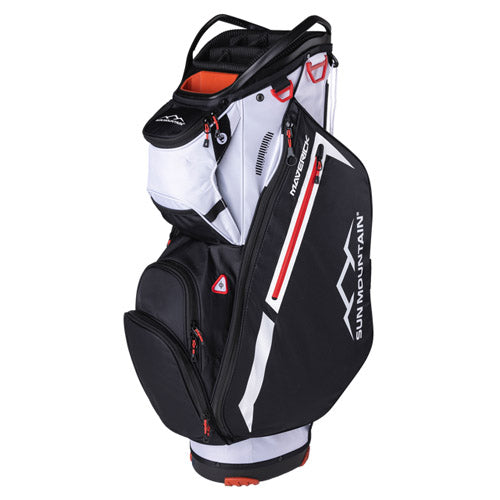 Sun Mountain Maverick Cart Bag - White/Black/Red