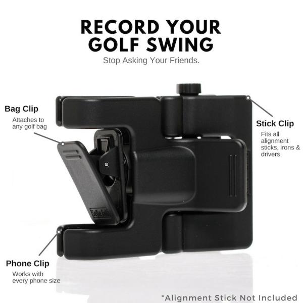 Load image into Gallery viewer, SelfieGOLF Mobile Phone Clip System - Black
