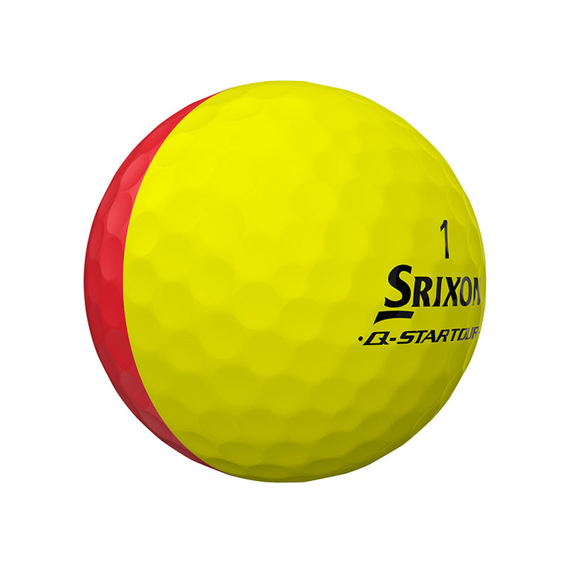 Load image into Gallery viewer, Srixon Q Star Tour Divide 1 Doz - Yellow/Red
