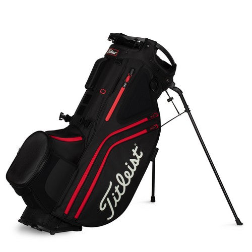 2021 Hybrid 14 Stand Bag - Black/Black/Red