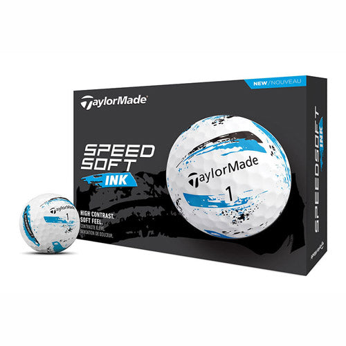 TaylorMade SpeedSoft Ink Golf Balls - Blue